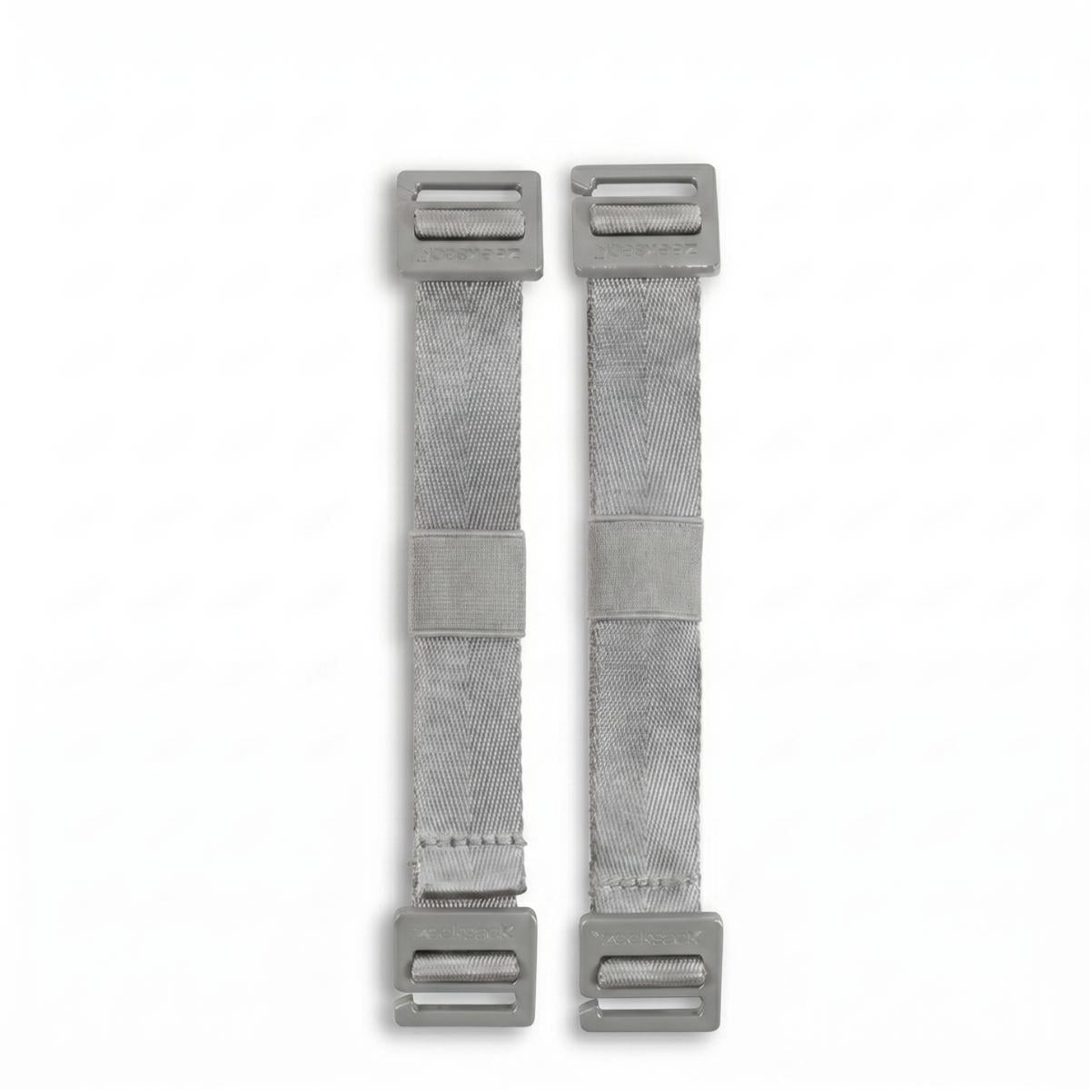 Twee Zeeksack Activity Straps i Graphite Grey tegen een witte achtergrond